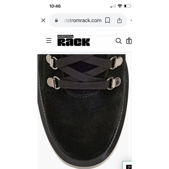 Aquatalia Liviana Hiker Boot in Black NWOB Size 6 - Picture 2 of 10